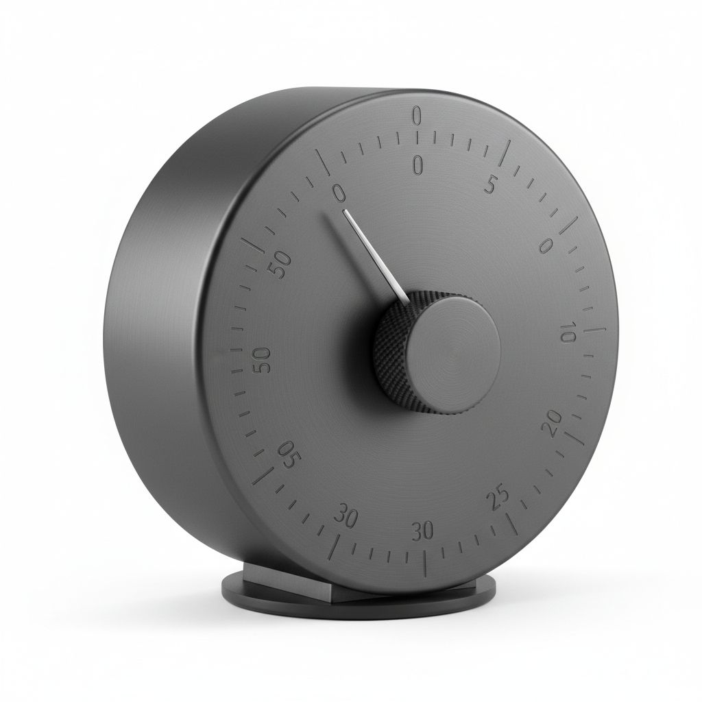 Timer da cucina in metallo opaco dettaglio