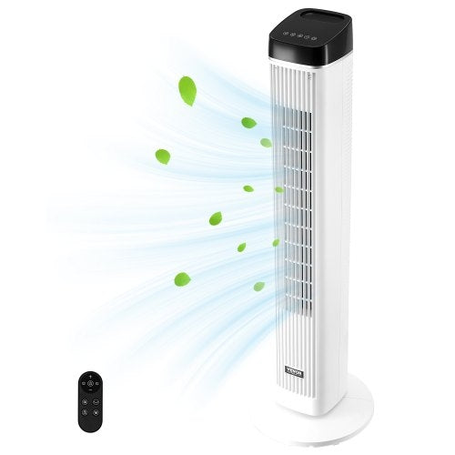 Tower Fan, 22 ft/s Velocity Quiet Floor Fan, 70° Oscillating Fans for
