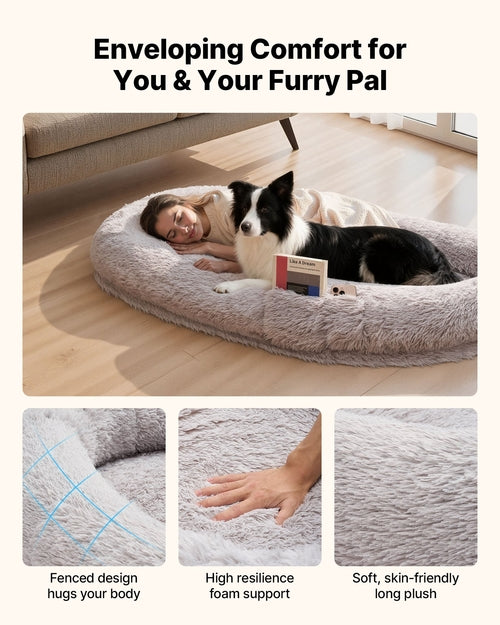 Human Dog Bed, 67.32 x 39.37 x 9.4 inch Orthopedic Memory Foam Human