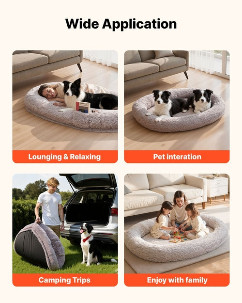Human Dog Bed, 67.32 x 39.37 x 9.4 inch Orthopedic Memory Foam Human